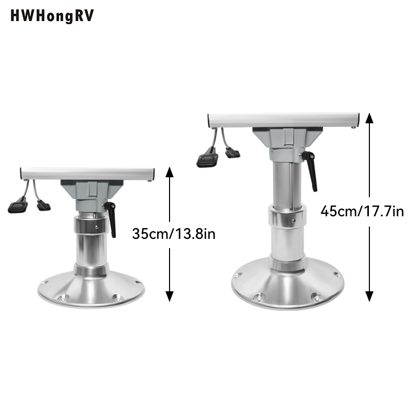 hwhongrv重型海洋指挥官燃气座椅座基座，带有前后幻灯片的支柱游艇空气座椅，前后滑梯，360旋转