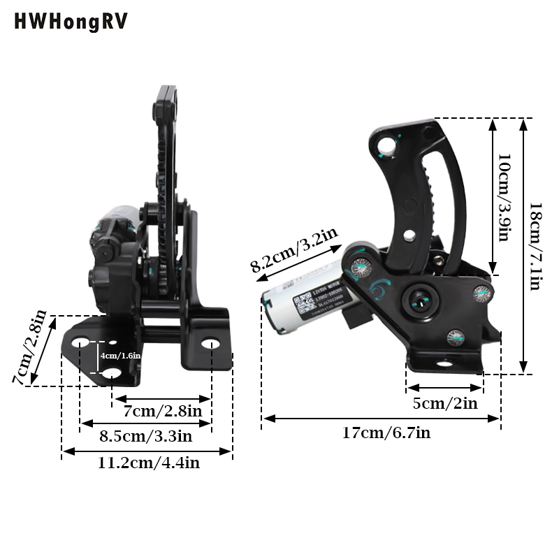  12V电气高度调节器van MPV皮革RV座椅立管露营车van MPV起重机构座椅转换器