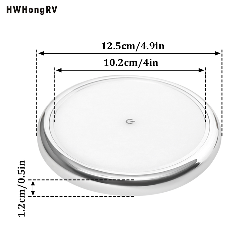 HWHONGRV DIA.6.5英寸LED阅读车屋顶车屋车拖车拖车内部10-30V圆顶屋顶天花板灯光动态阅读灯