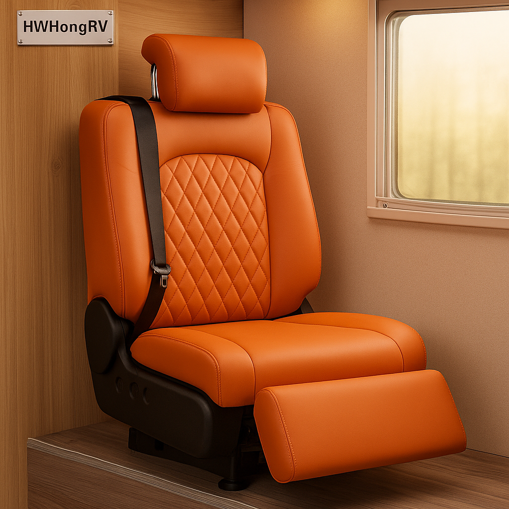 重型气体支柱座椅腿部支撑，带任意位置锁定符合人体工程学的乘客座椅小腿搁脚板，适用于长途客车