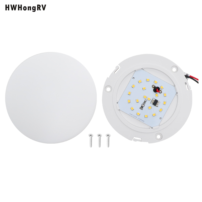 HWHONGRV 10V-30V LED内部灯4.3''RV冰灯3W RV圆顶灯灯具用于海洋房车