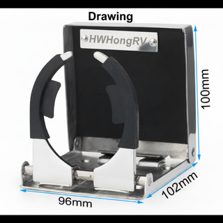 船用级 304 不锈钢可调节折叠杯架 - 适用于船、房车和游艇的壁挂式饮料架