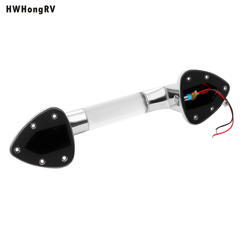 Hwhongrv海军陆战队游艇12V 24V LED RV入口门抓手手柄白色照明辅助酒吧车摩车大篷车