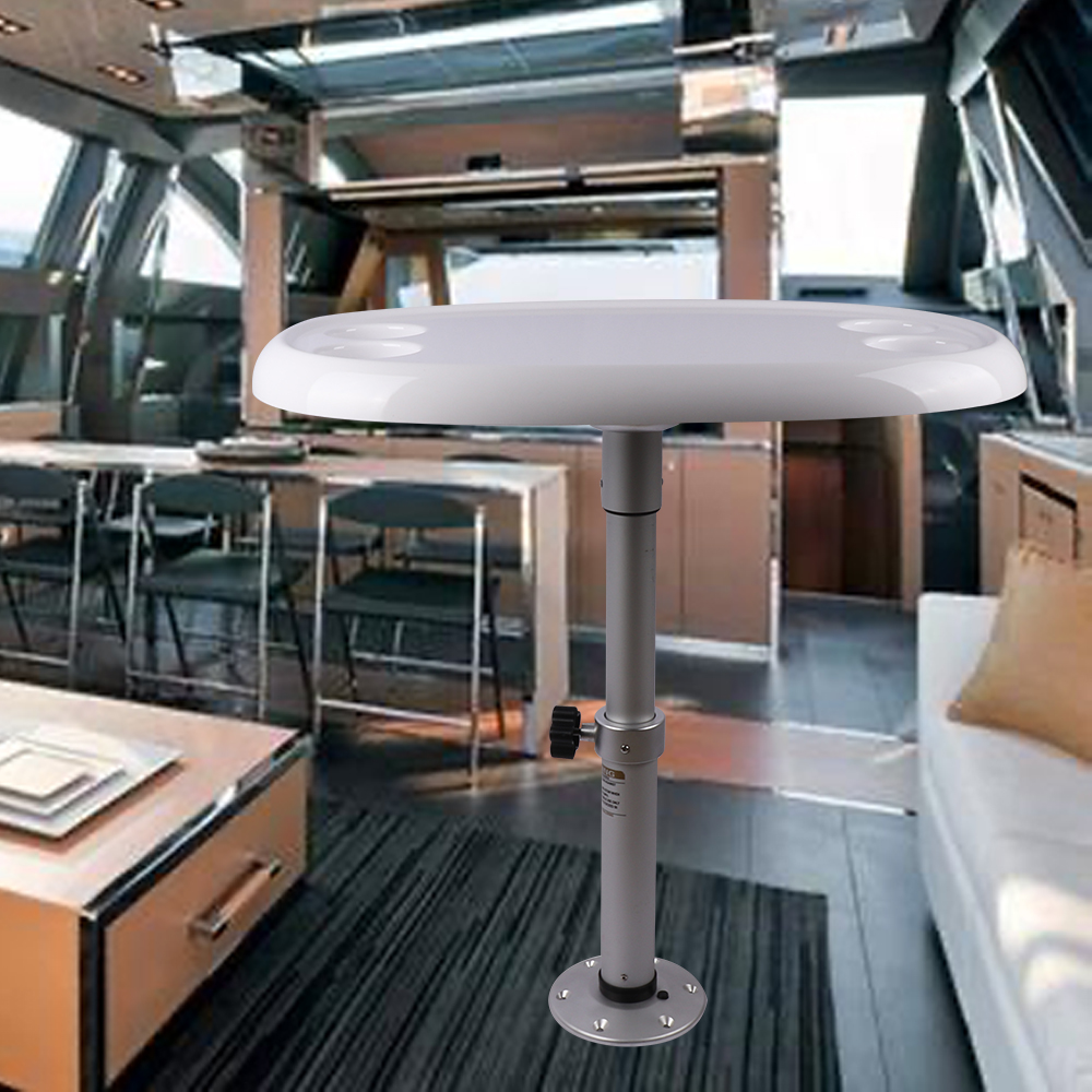 HT-M01LS + HT-BSO船用和Campervan可移动储物桌系统，带有4个杯架，由ABS和铝制成