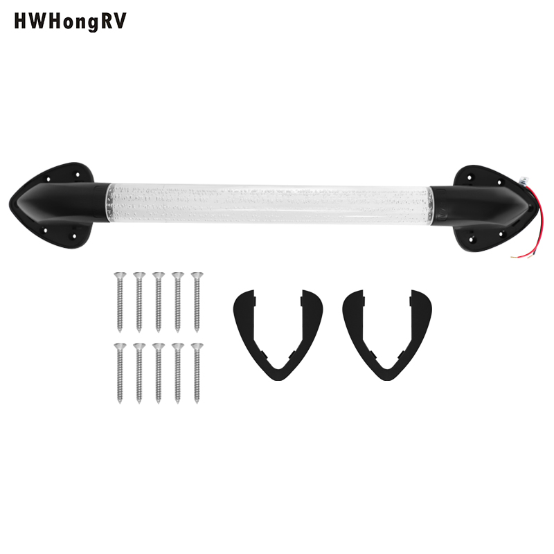 Hwhongrv海军陆战队游艇12V 24V LED RV入口门抓手手柄白色照明辅助酒吧车摩车大篷车