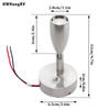 Hwhongrv阅读灯RV LED床头轻船露营式拖车拖车房车内聚光灯2W温暖的白色开关10-30V表面安装