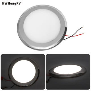 HWHONGRV 12V LED天花板灯具6.5英寸卡车和拖车内部5W LED灯4000K天花板安装架游艇