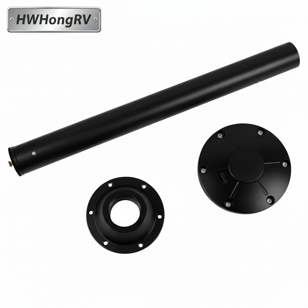 HWHongRV 快速释放桌腿套件 |阳极氧化铝管|易于拆卸的底座和盖子 | RV 房车船用可拆卸底座