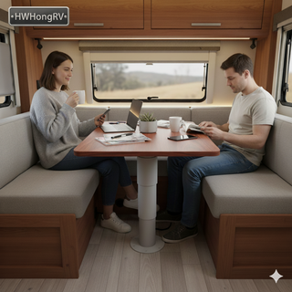 HWHongRV 电动升降桌腿 | HW-ET07/ET09 | 12V可调RV船用多功能底座| 380–750 毫米高度